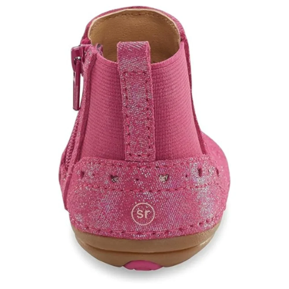 Stride Rite Unisex-Child Sm Agnes 2.0 Fashion Leather Boot Size 3W (Baby)
